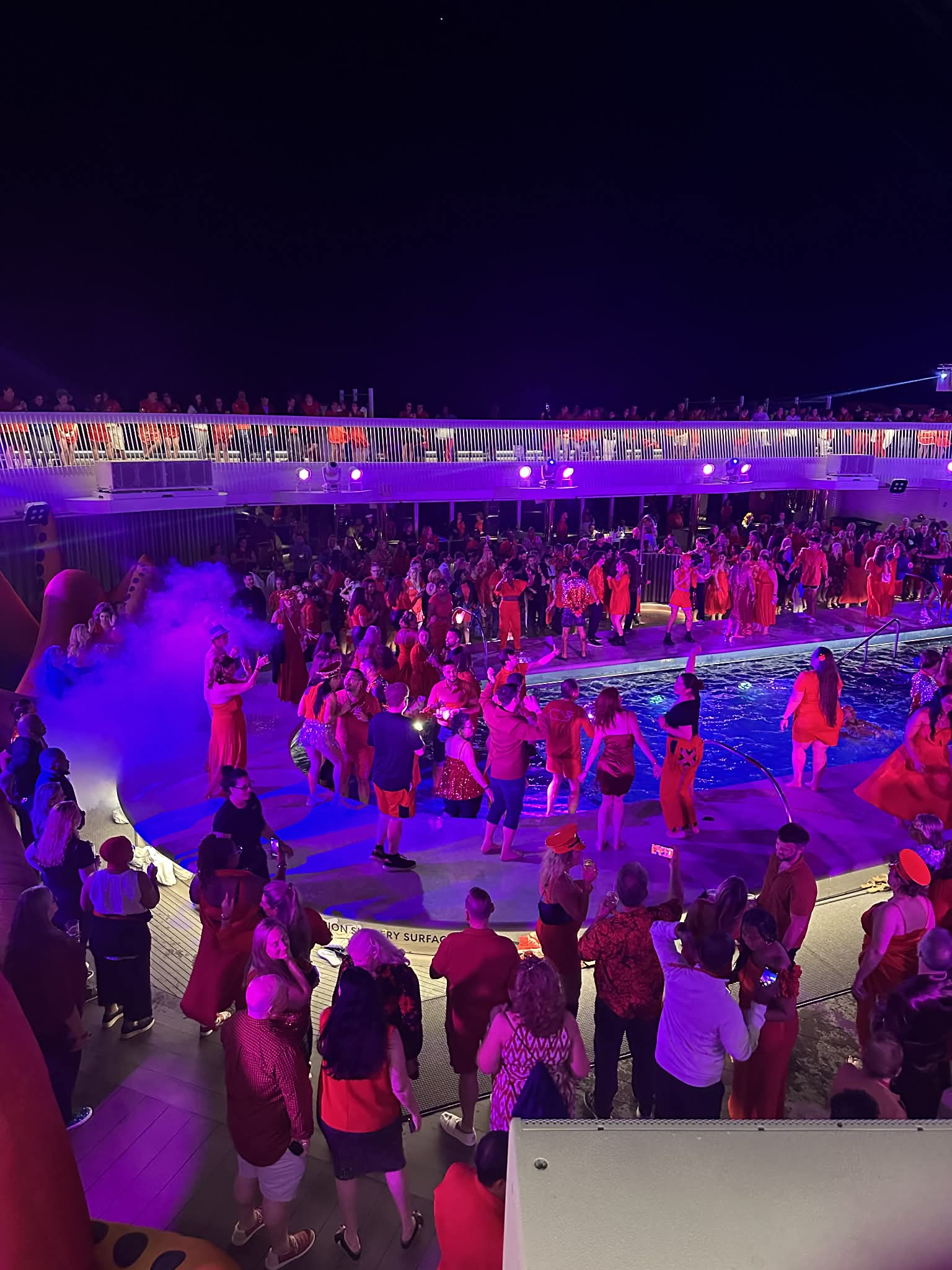 Scarlet Night party on Virgin Voyages